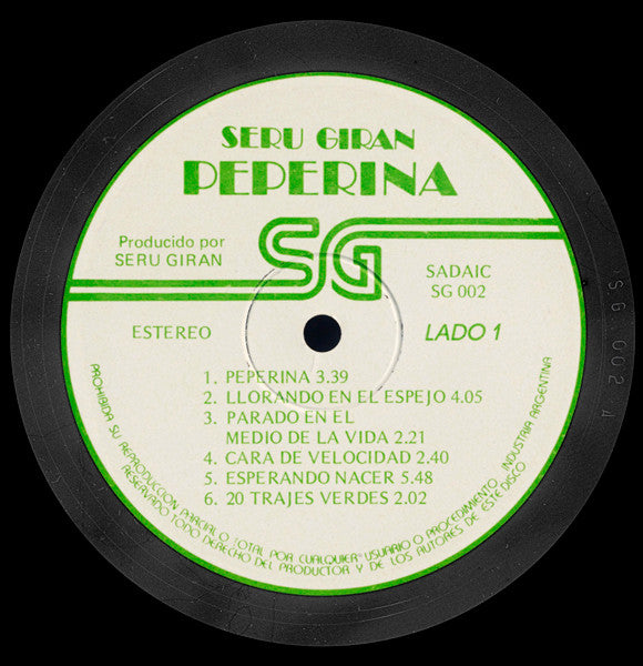 Seru Giran Peperina Vinilo LP NUEVO