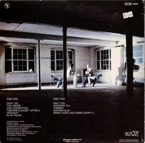 Yazoo Upstairs At Erics Vinilo LP NUEVO