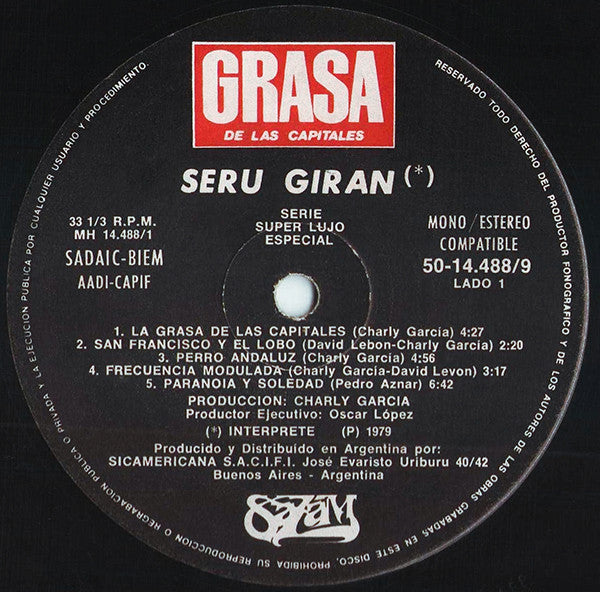 Seru Giran Grasa de las capitales LP Nuevo Cerrado