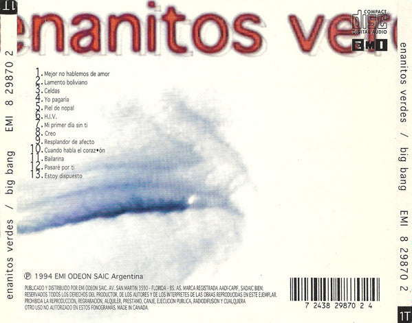 LOS ENANITOS VERDES BIG BANG LP MINT