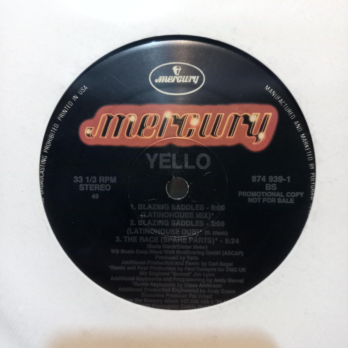 Yello The Race Remixes Maxi 2da. Mano Usado en Excelente Estado