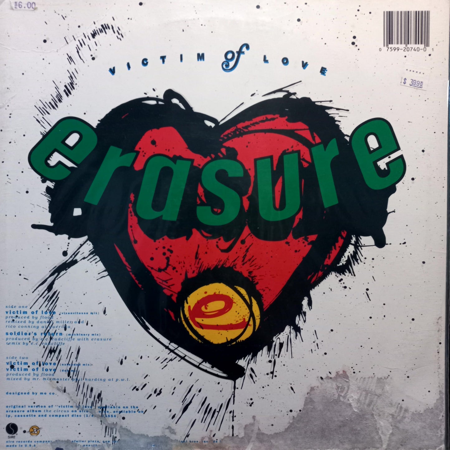 Erasure Victim of Love Maxi 2da. Mano Usado en Muy Buen Y/O Excelente Estado