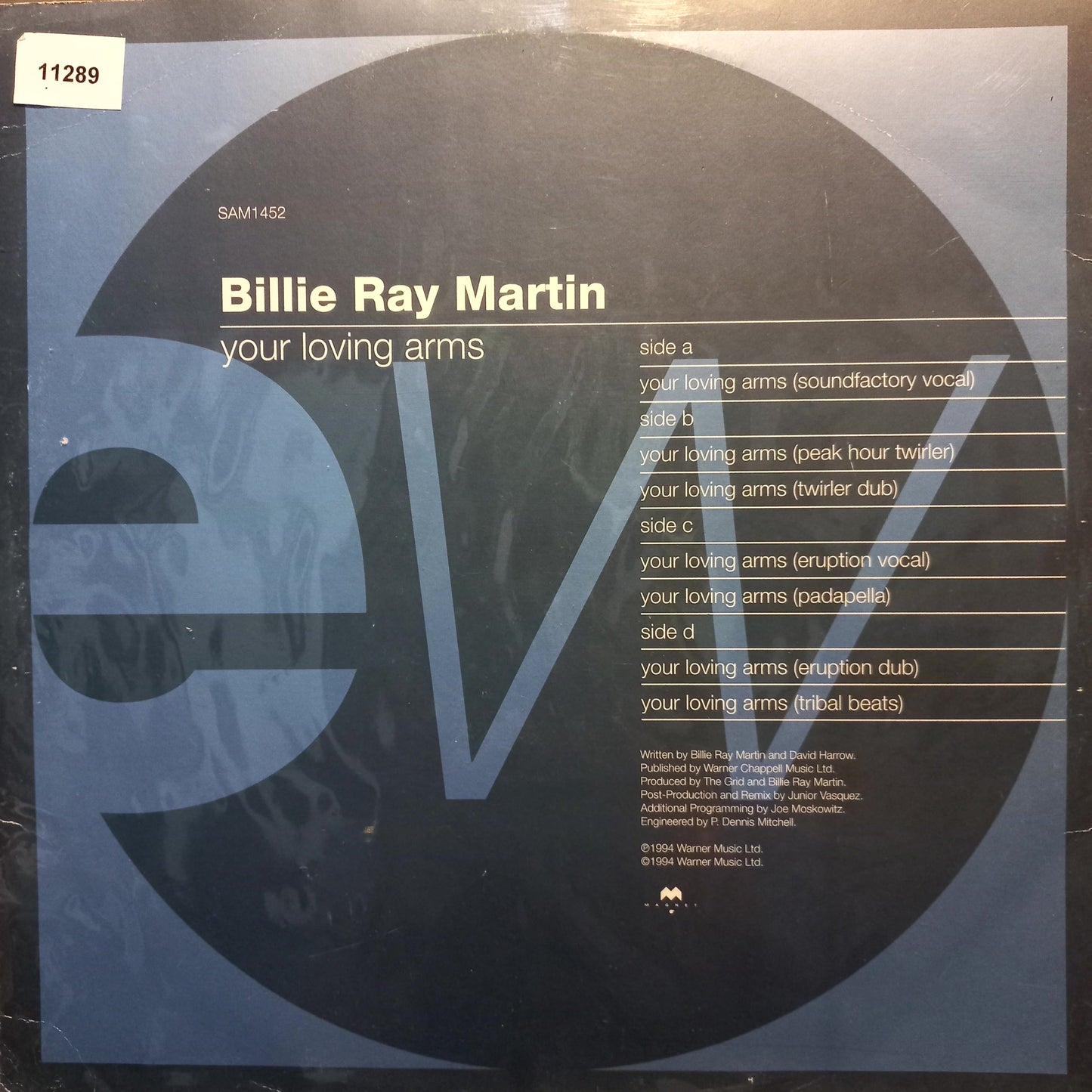 Billie Ray Martin Your Loving Arms Maxi 2da. Mano Usado en Excelente Estado