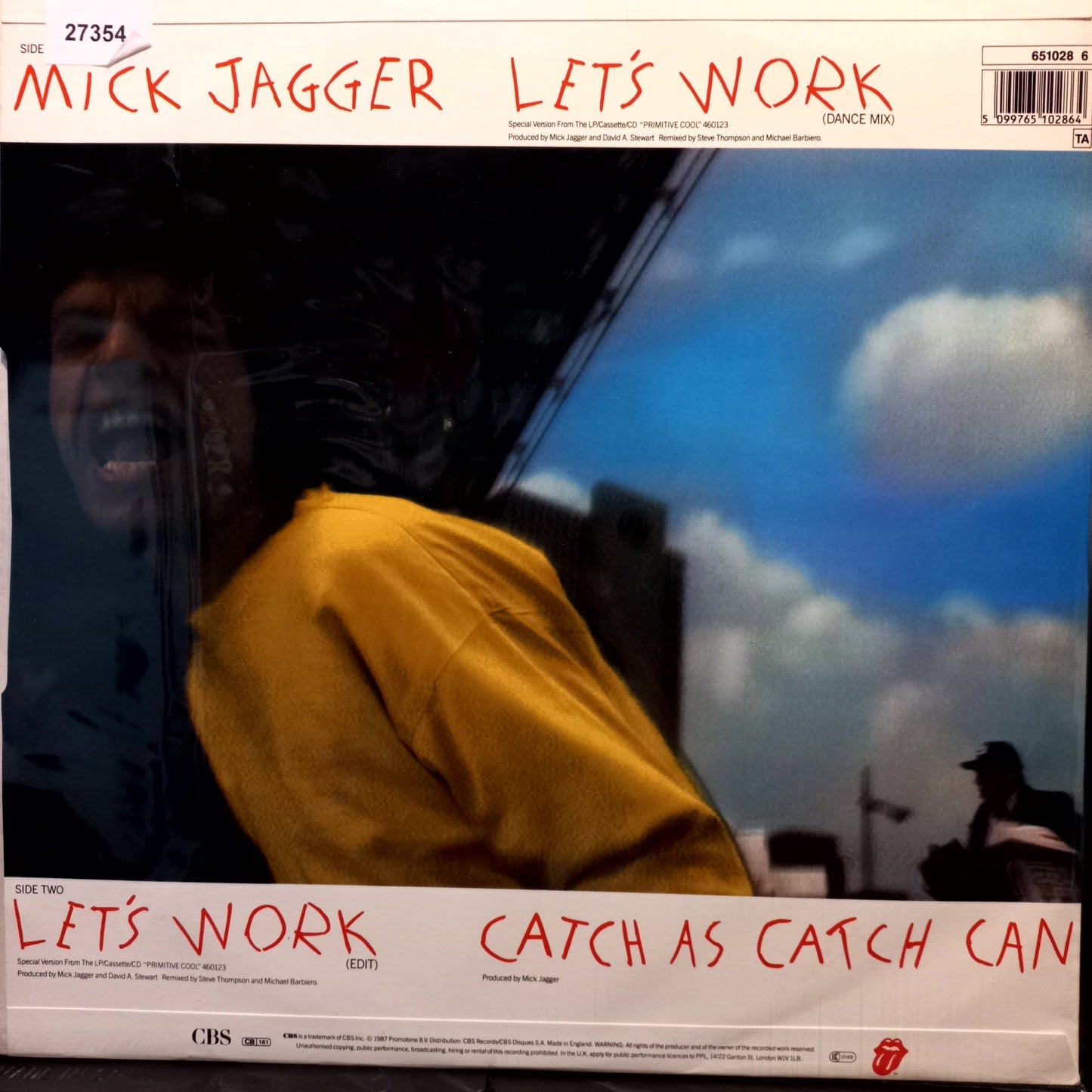 Mick Jagger Lets Work Maxi 2da. Mano Usado en Excelente