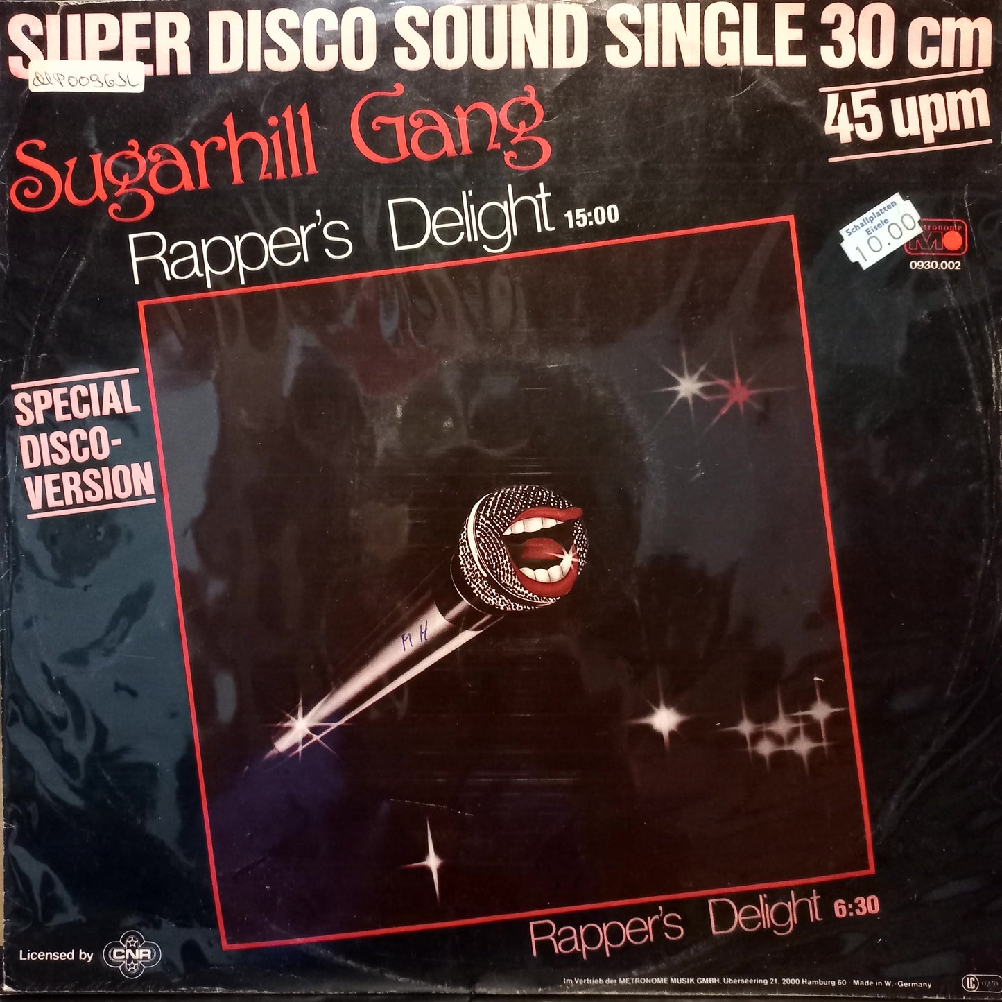 SugarHill Gang Rappers Delight Maxi 2da. Mano Usado en Muy Buen Y/O Excelente Estado