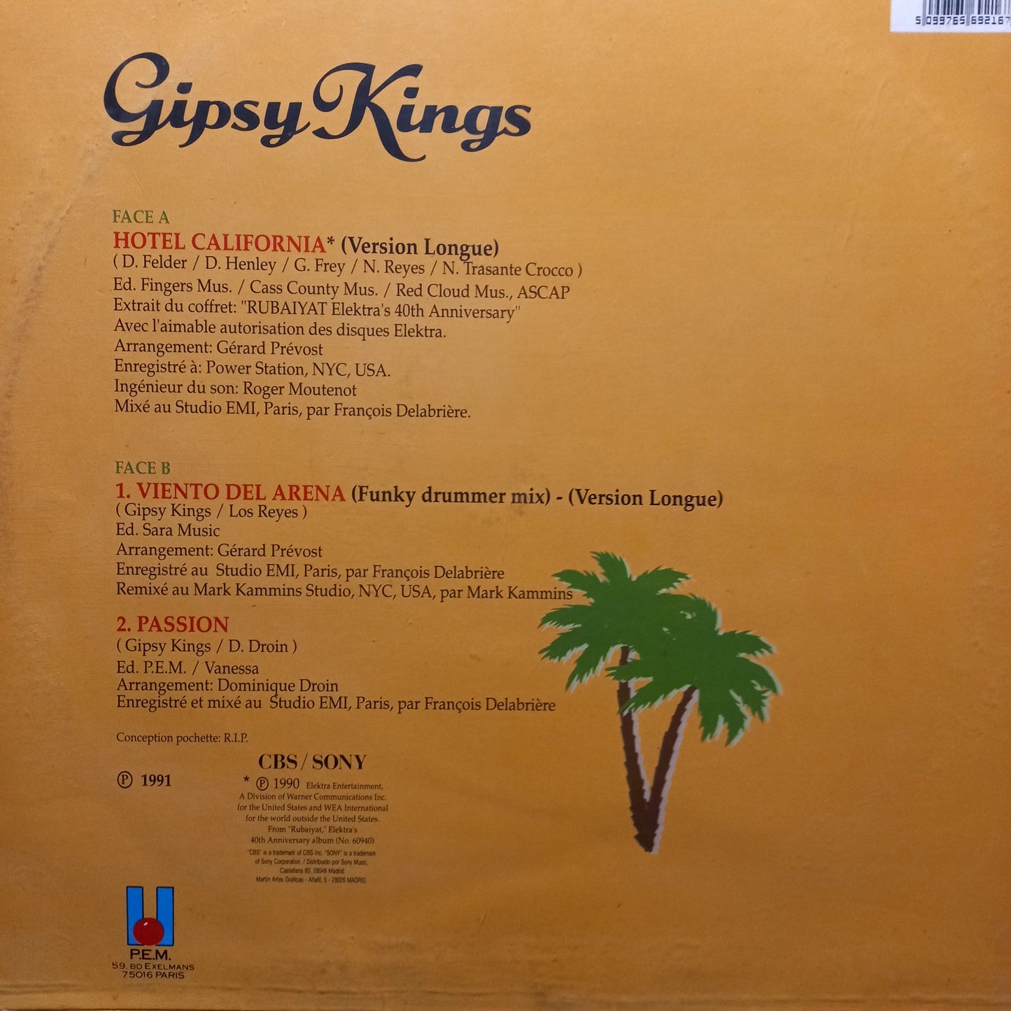 Gipsy Kings Hotel California Maxi 2da. Mano Usado en Excelente Estado