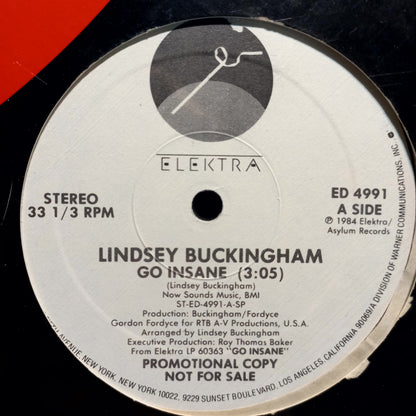 Lindsay Buckingham Go Insane Maxi 2da. Mano Usado en Excelente Estado