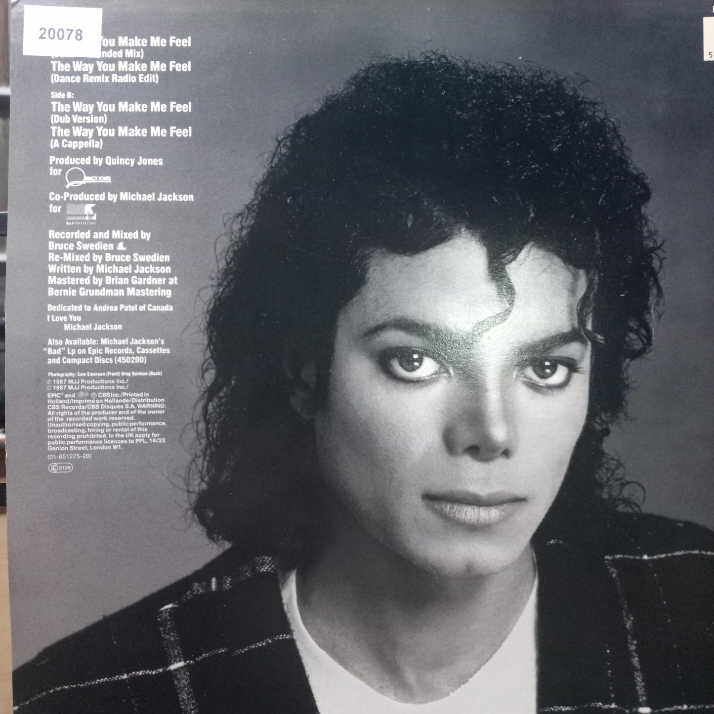 Michael Jackson The Way You Make me Feel Maxi 2da. Mano Usado en Muy Buen y/o Excelente Estado