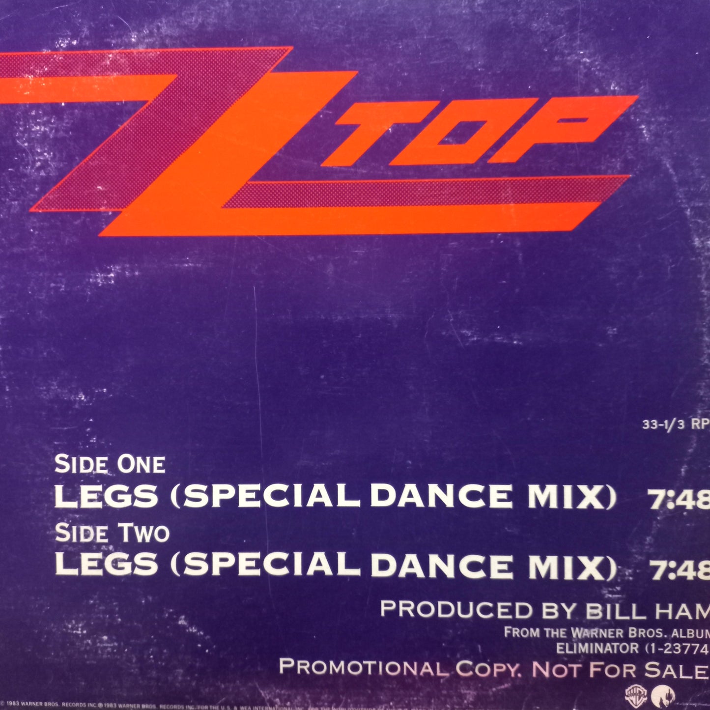 ZZtop Legs Dance Mix Maxi 2da. Mano Usado en Excelente Estado