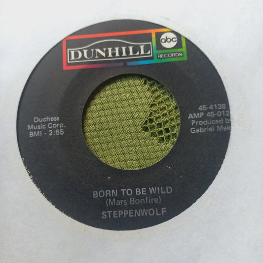 Steppenwolf Born to be Wild Simple 7" 2da. Mano Usado Muy Bien + hacia arriba