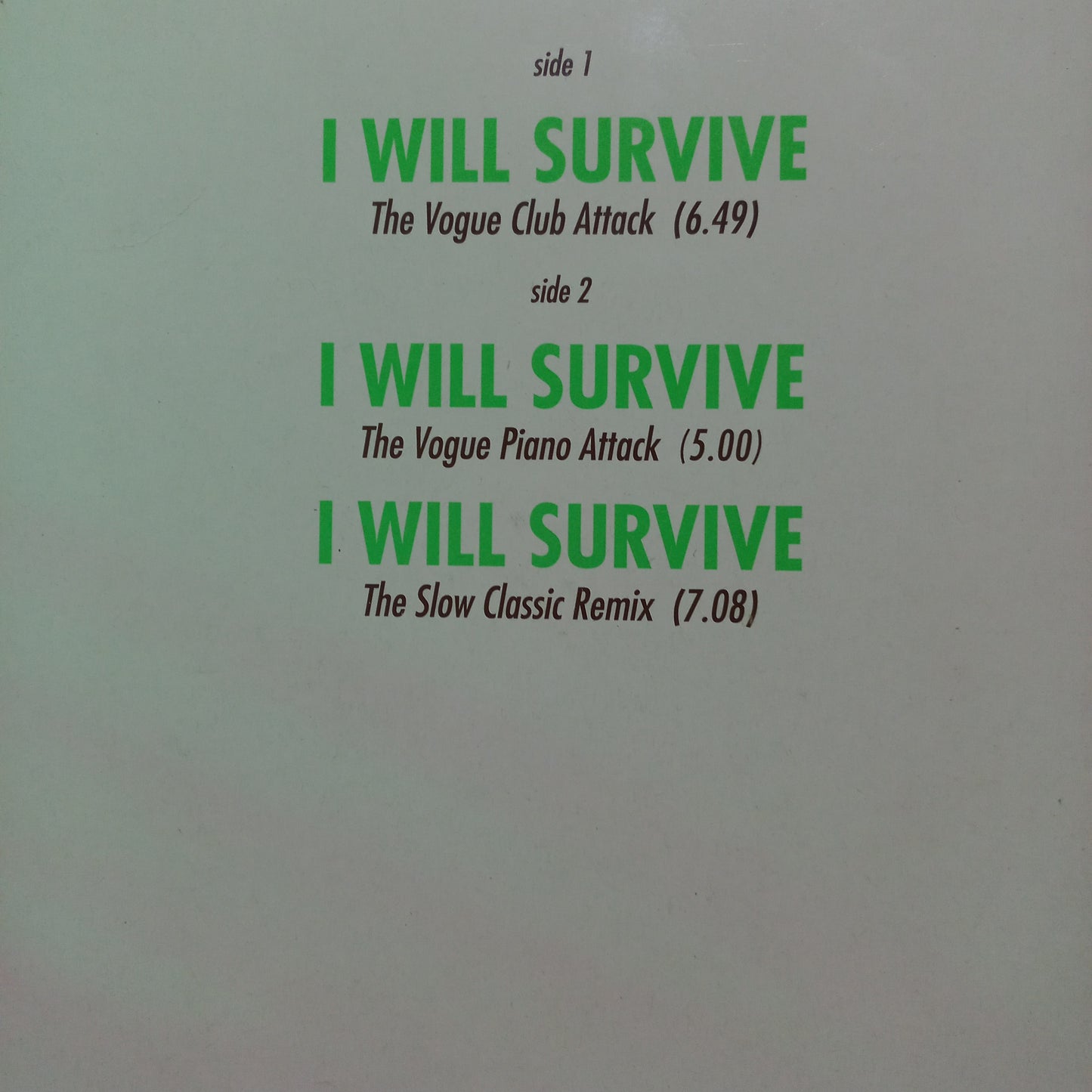 Gloria Gaynor I Will Survive Maxi 2da. Mano Usado en Excelente Estado