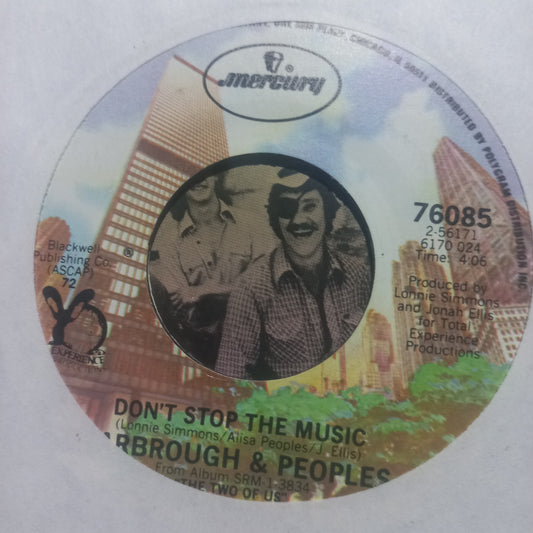 Yarbrough and People Dont Stop the music Simple 7" 2da. Mano Usado Muy Bien + VG+