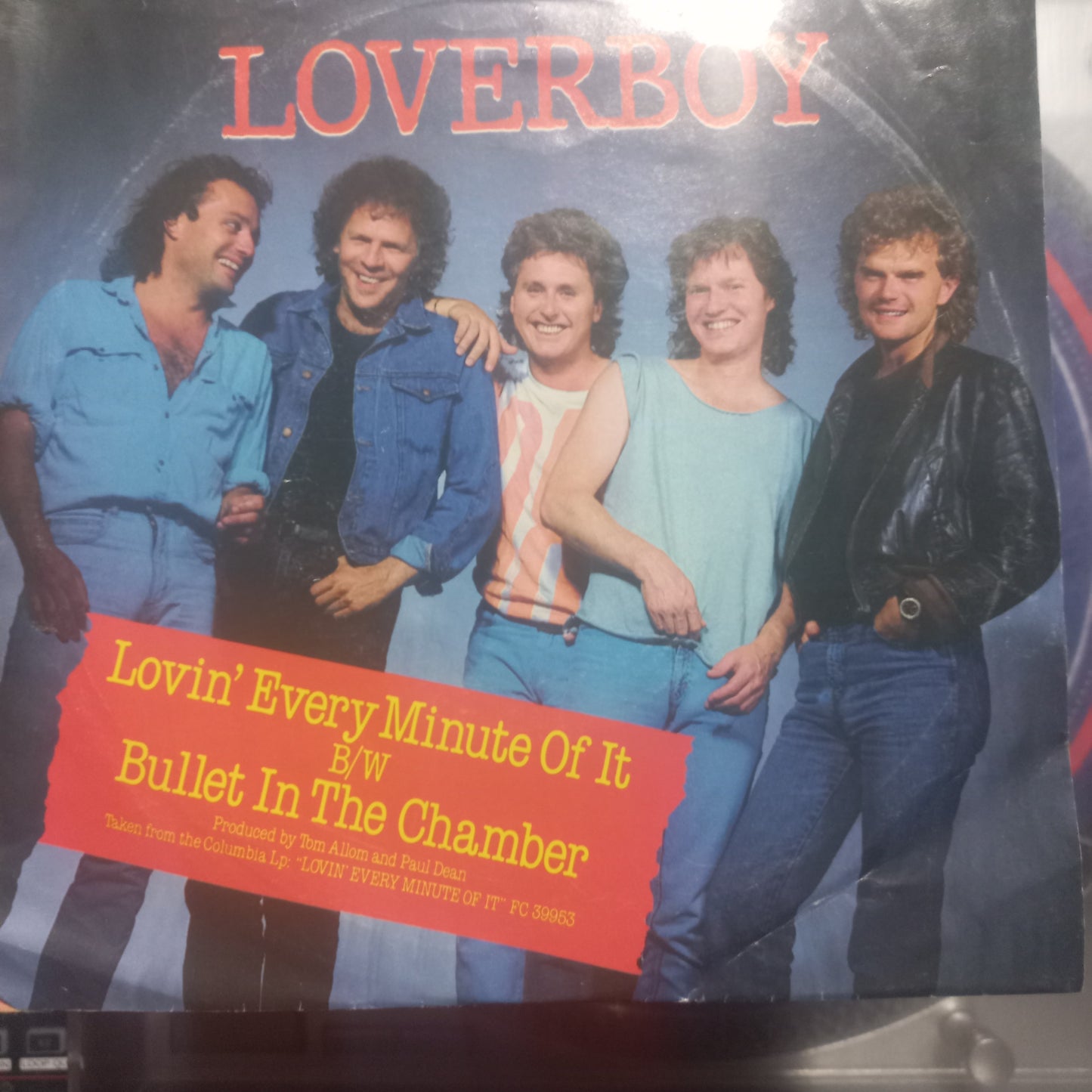 Loverboy Lovin every minute of it Simple 7" 2da. Mano Usado Muy Bien + VG+