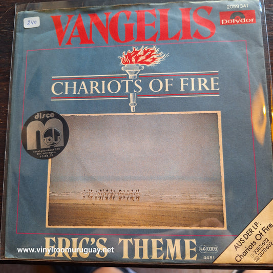 Vangelis Chariots of Fire Simple 7" 2da. Mano Usado Muy Bien + VG+