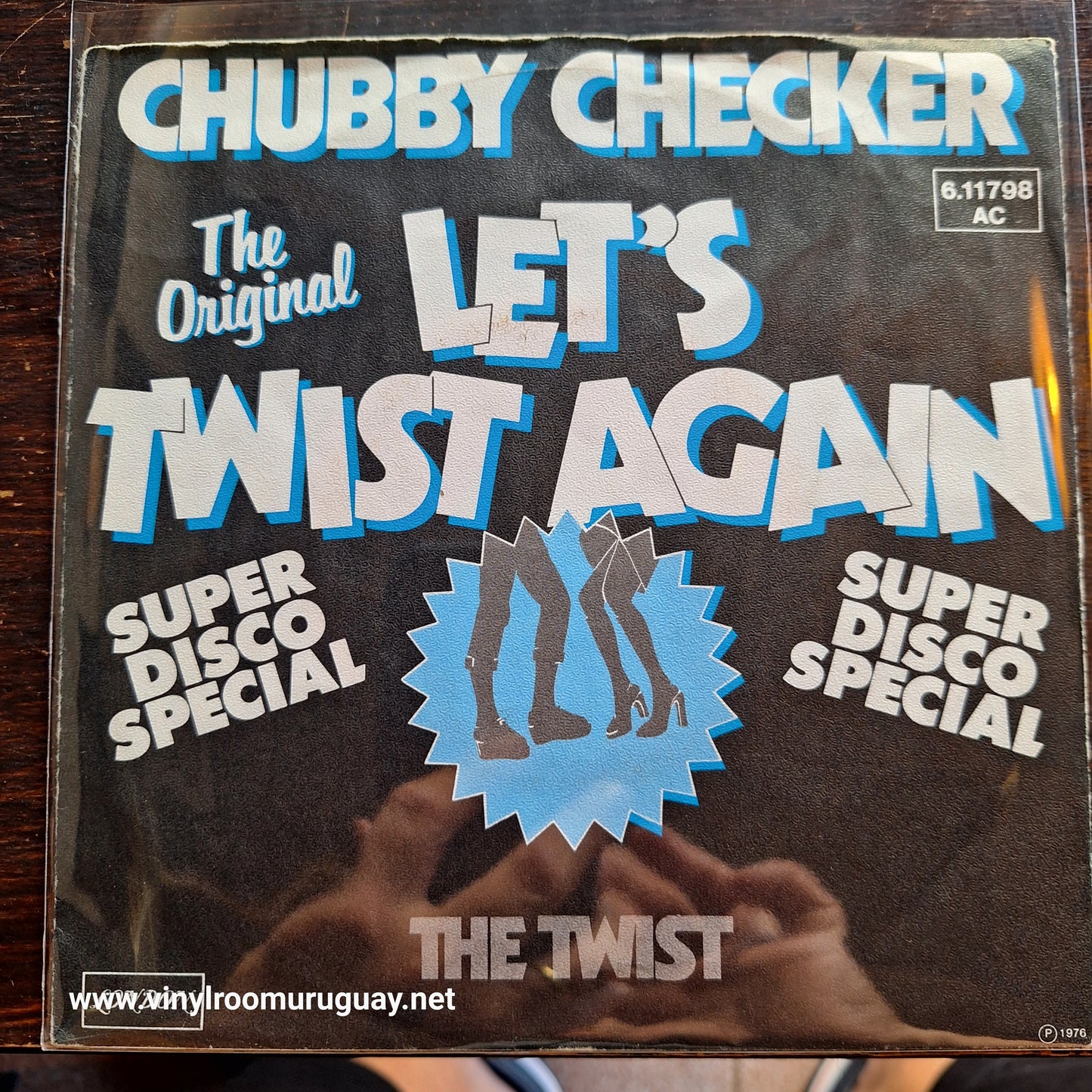 Chubby Checker Lets Twist Again Simple 7" 2da. Mano Usado Muy Bien + VG+