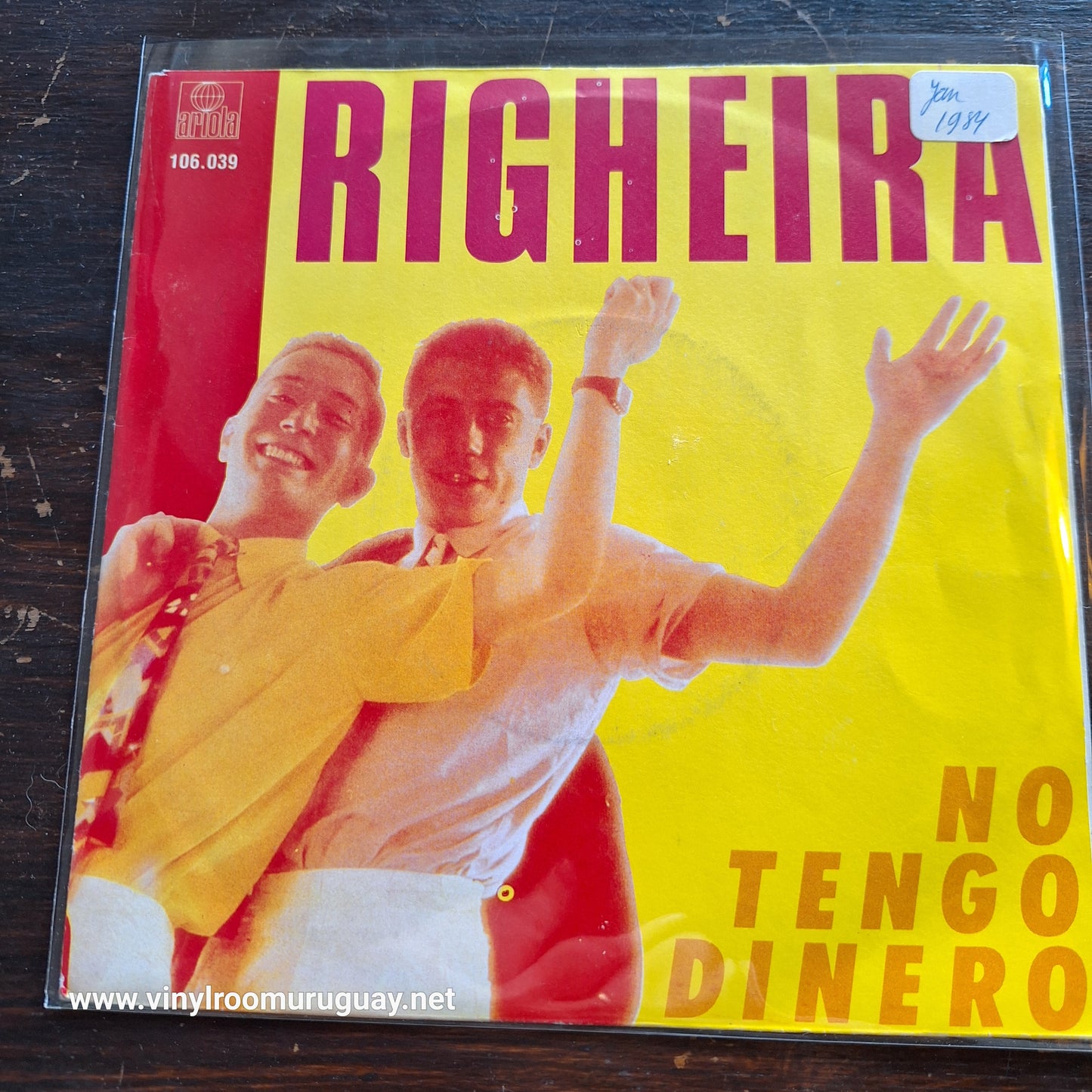 Righeira No tengo Dinero Simple 7" 2da. Mano Usado Muy Bien + VG+