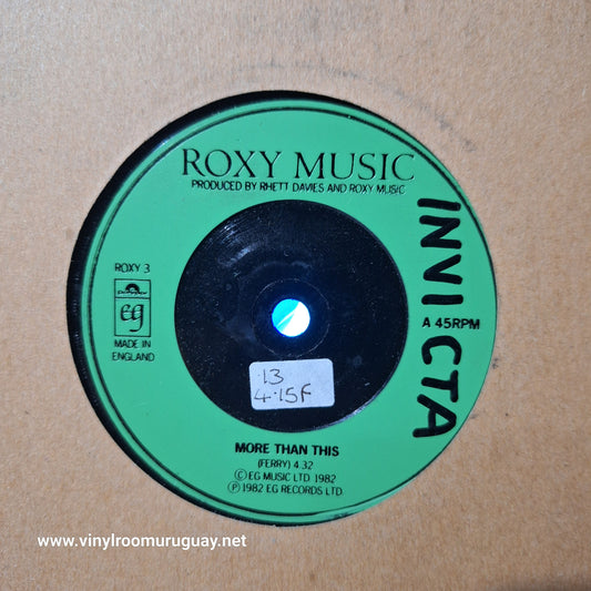 Roxy Music More Than This Simple 7" 2da. Mano VG+