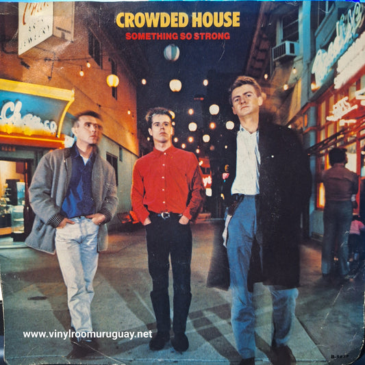 Crowded House Something so Strong Simple 7" 2da. Mano Usado Muy Bien + VG+