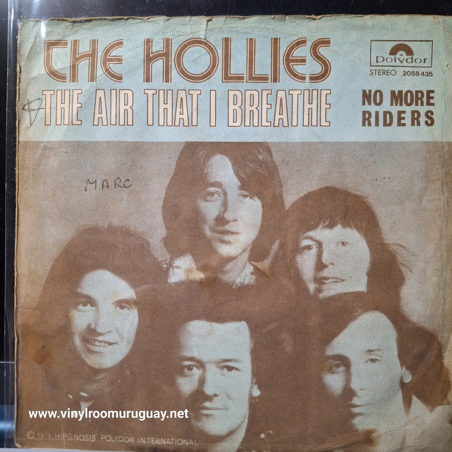 The Hollies The Air That I Breath Simple 7" 2da. Mano Usado VG+