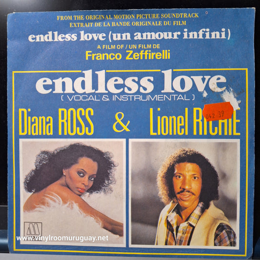 Lionel Richie Dianna Ross Endless Love Simple 7" 2da. Mano Usado VG+