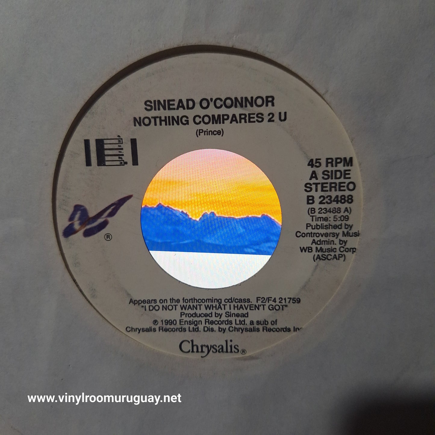 Sinnead O Connor Nothing Compares to You Simple 7" 2da. Mano Usado VG+