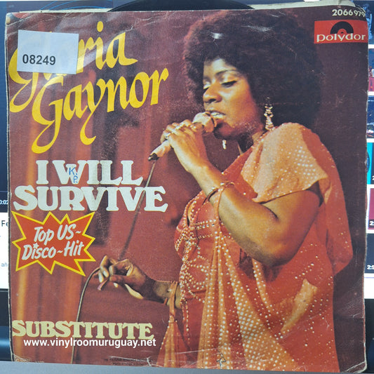 Gloria Gaynor I Will Survive Simple 7" 2da. Mano Usado Muy Bien + VG+