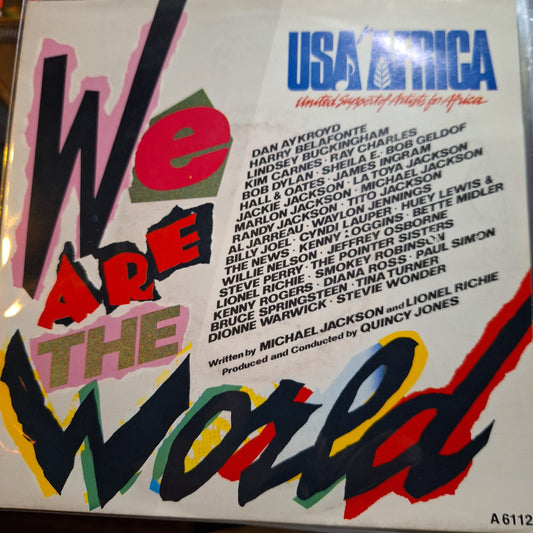 Usa for Africa We Are The World Simple 7" de Epoca VG+