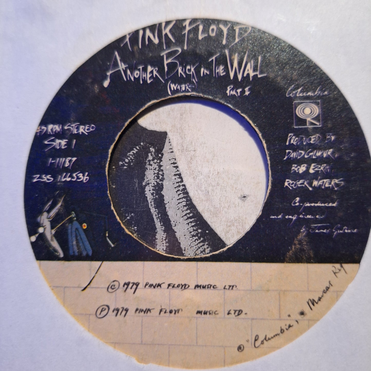 Pink Floyd Another Brick in the Wall Simple 7" de Epoca VG+