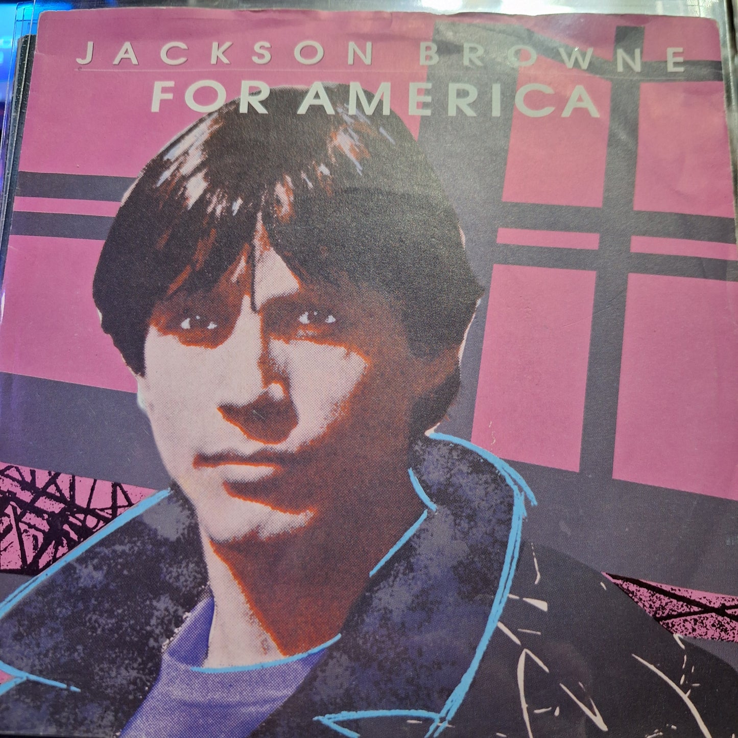 Jackson Browne For America Simple 7" de Epoca VG+