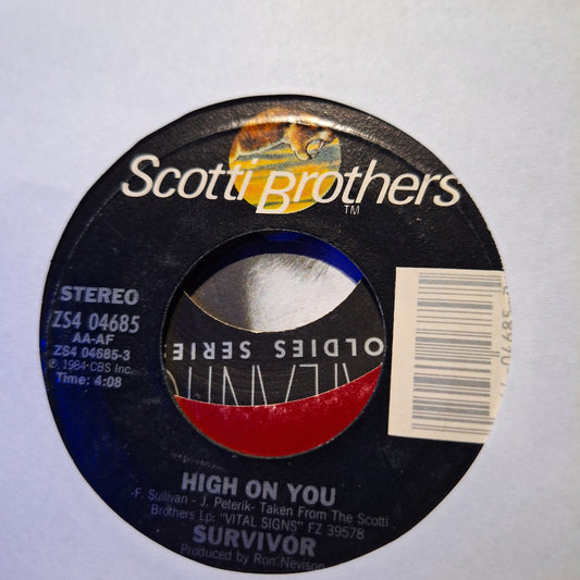 Survivor High ON You Simple 7" de Epoca VG+