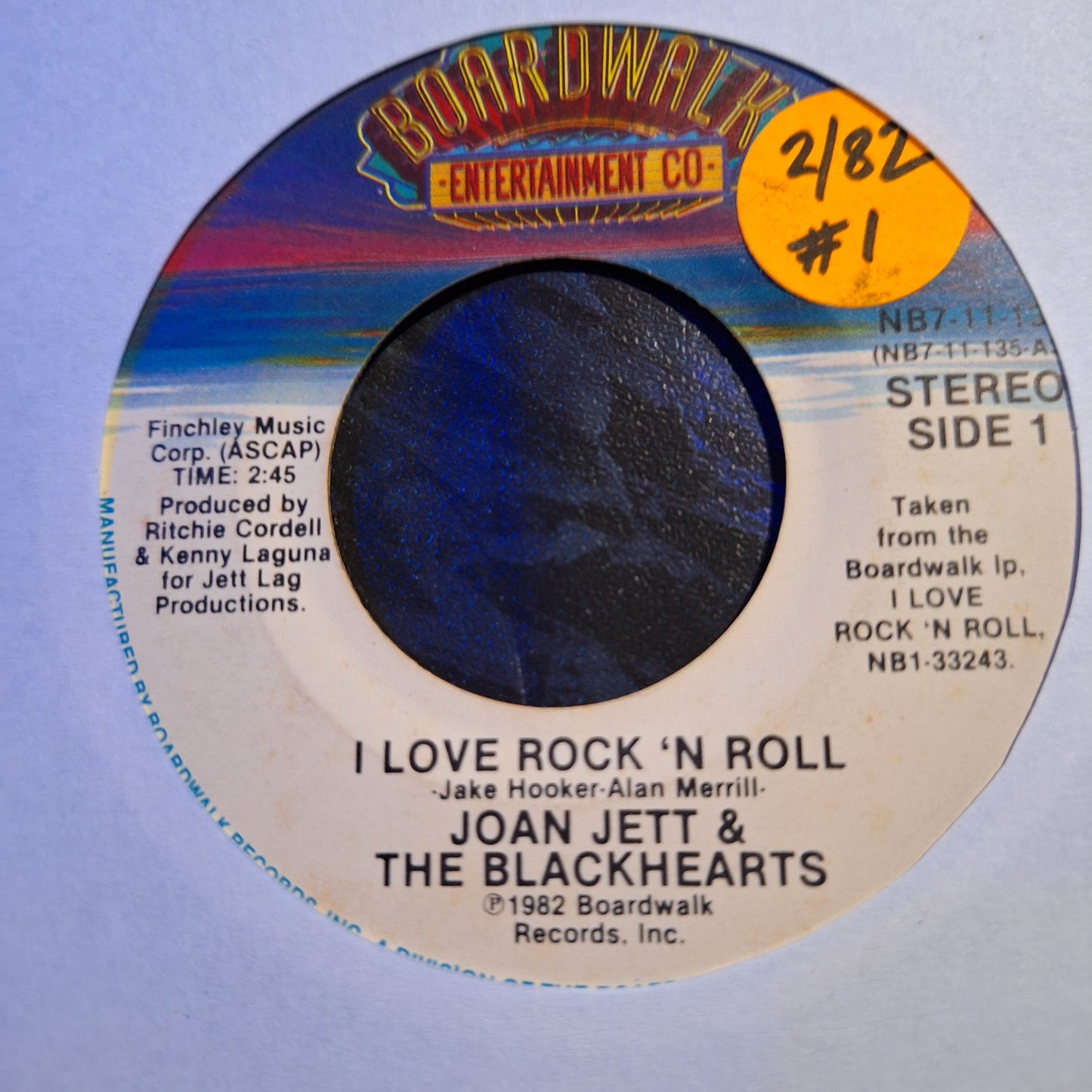 Joan Jett I Love Rock N Roll Simple 7" de Epoca VG+