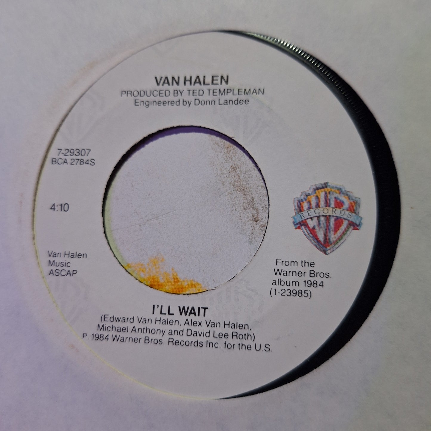 Van Halen Ill Wait Simple 7" De Epoca VG+