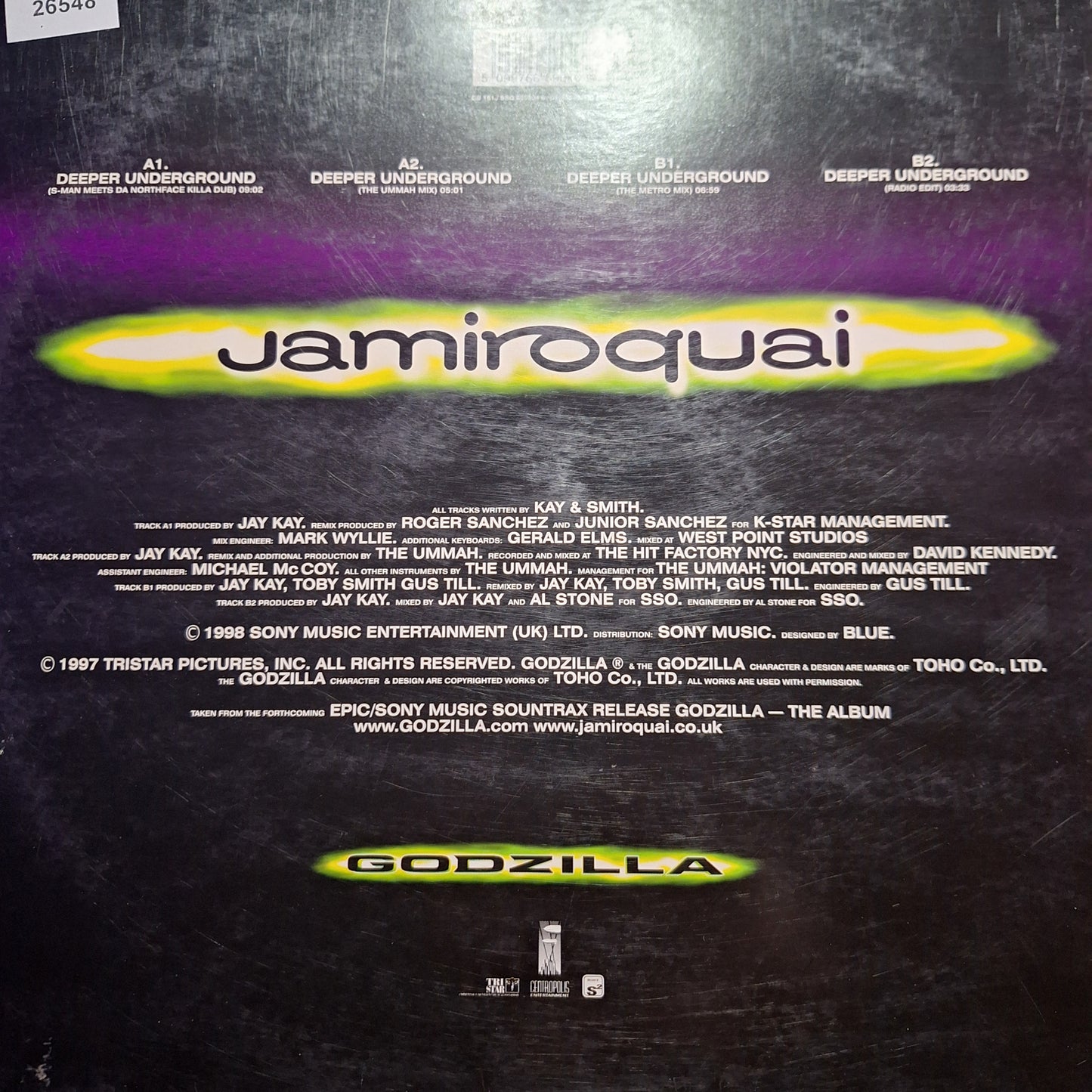 Jamiroquai Deeper Underground Maxi 2da. Mano Usado en Excelente Estado