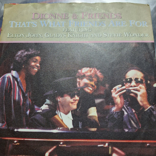 Dionne Warwick Thats What Friends Are For Simple 7" de Epoca VG+