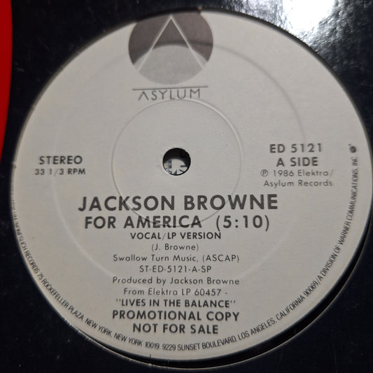 Jackson Browne For America Maxi 2da. Mano VG+