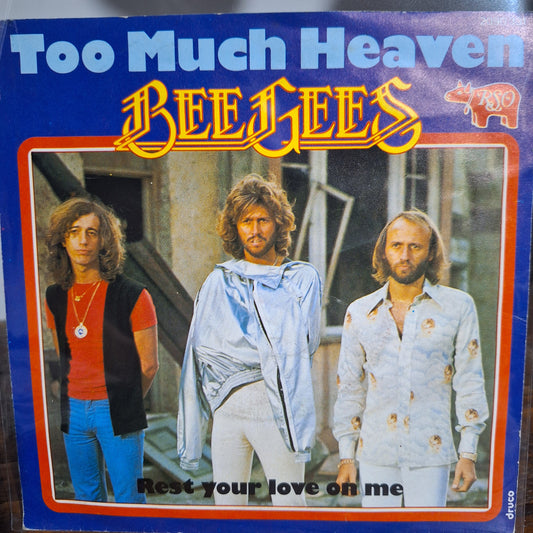 Bee Gees Too Much Heaven Simple 7" De Epoca VG+