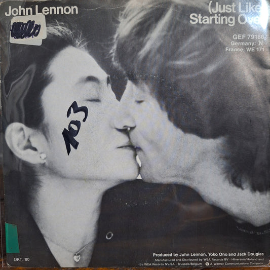 John Lennon Just Like Starting Over Simple 7" De Epoca VG+