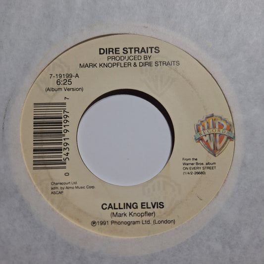 Dire Straits Calling Elvis Simple 7" 2da. Mano Usado VG+