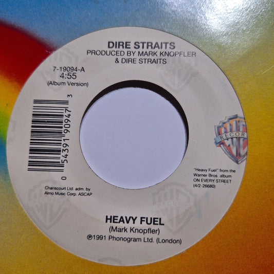 Dire Straits Heavy Fuel Simple 7" 2da. Mano Usado VG+