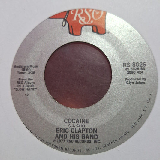 Eric Clapton Cocaine Simple 7" de Epoca VG+