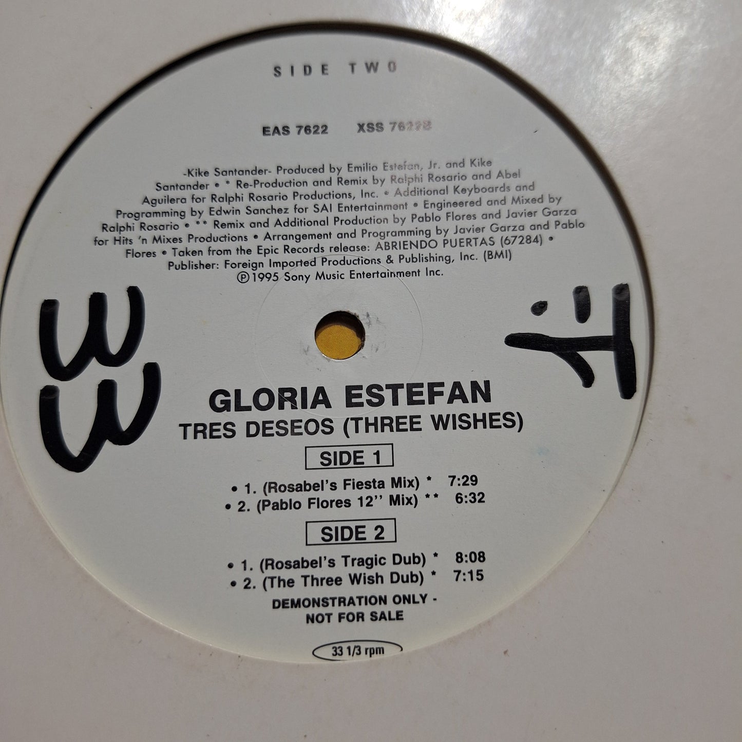 Gloria Estefan Tres Deseos Maxi 2da. Mano VG+