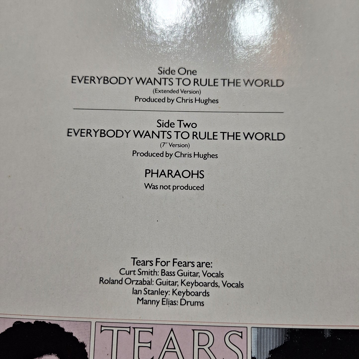 Tears for Fears Everybody Wants to Rule the World Maxi 2da. Mano VG+