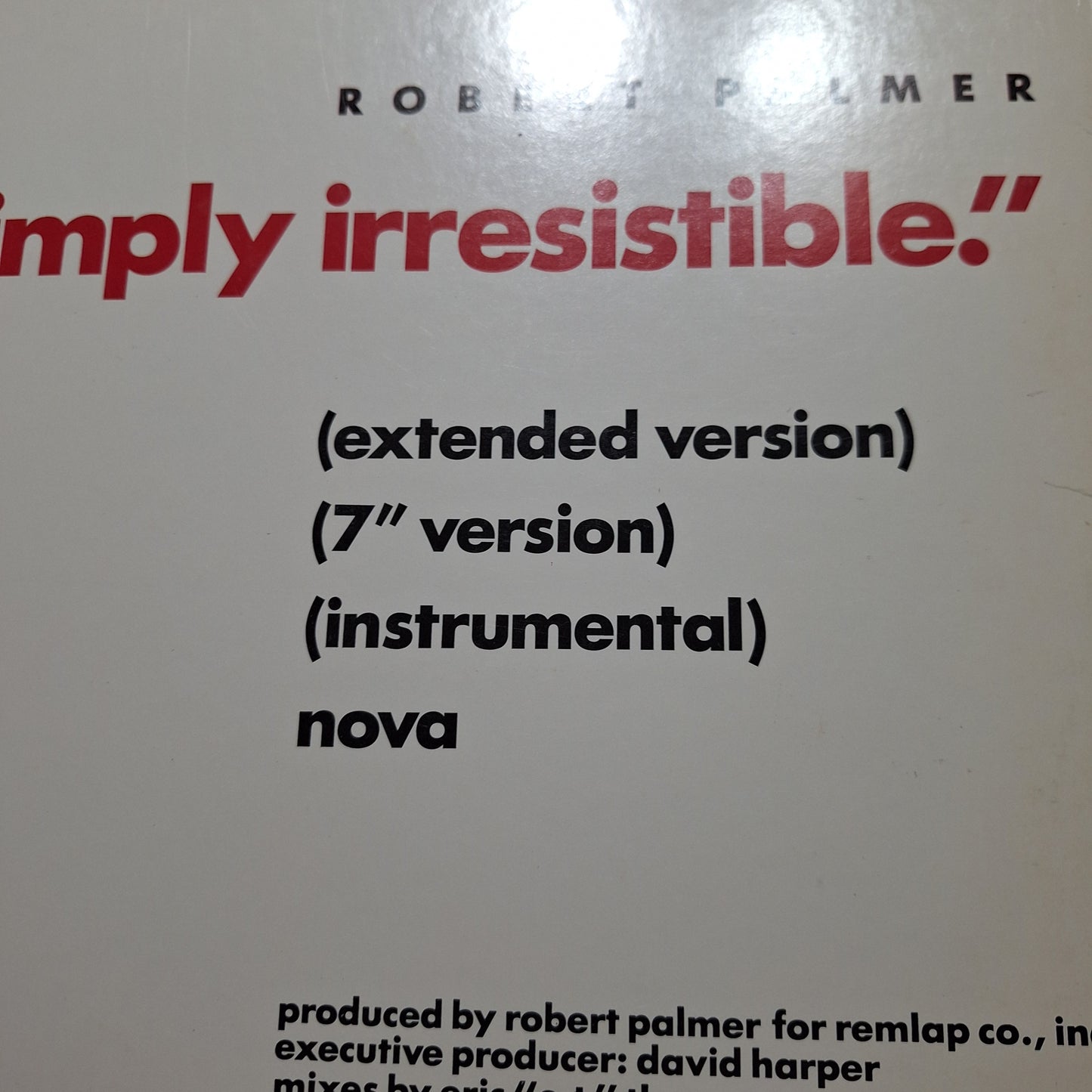 Robert Palmer Simply Irresistible Maxi 2da. Mano Usado en Excelente Estado