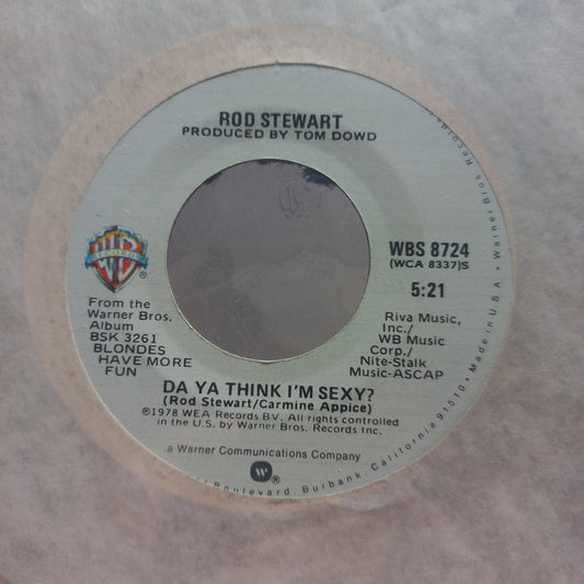Rod Stewart Da Ya Think Im Sexy Simple 7" 2da. Mano Usado Muy Bien + VG+