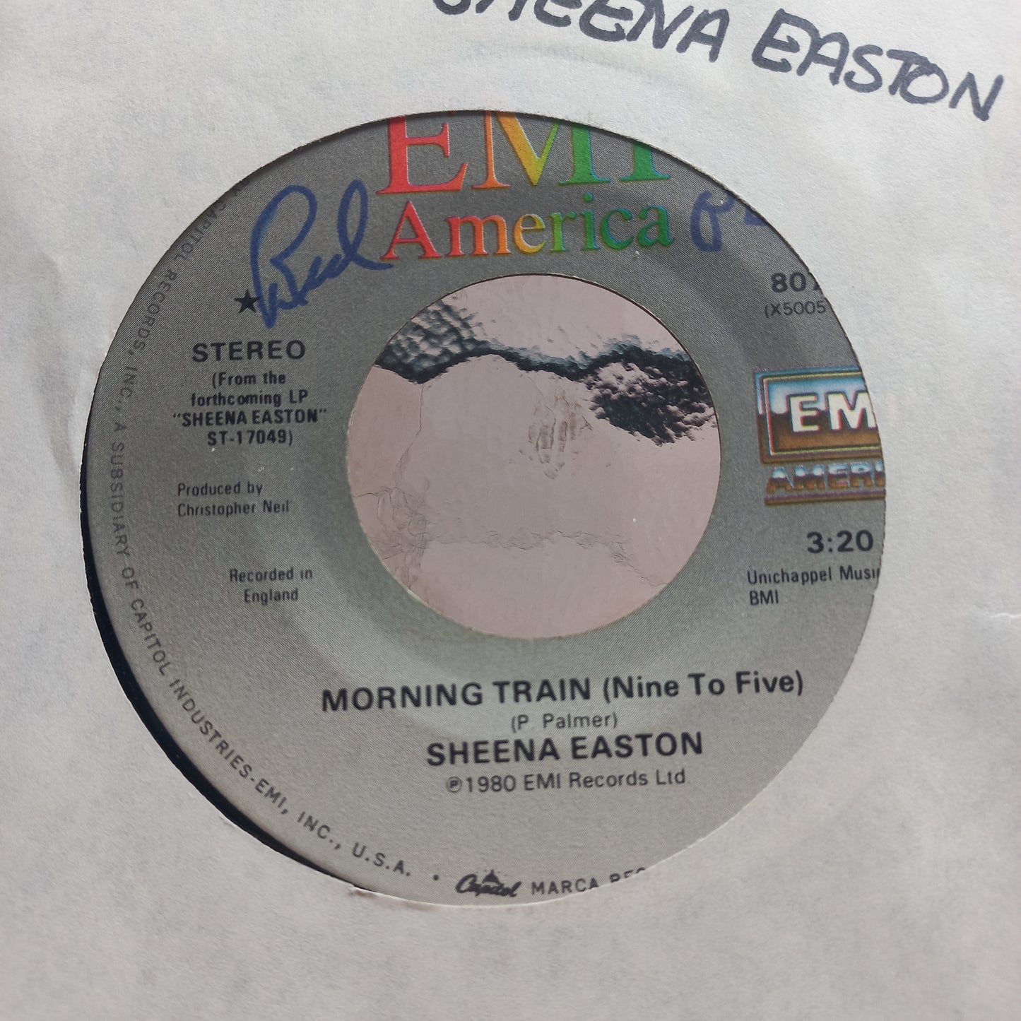 Sheena Easton Morning Train Simple 7" 2da. Mano Usado Muy Bien + VG+