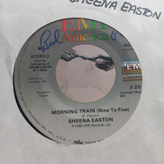 Sheena Easton Morning Train Simple 7" 2da. Mano Usado Muy Bien + VG+