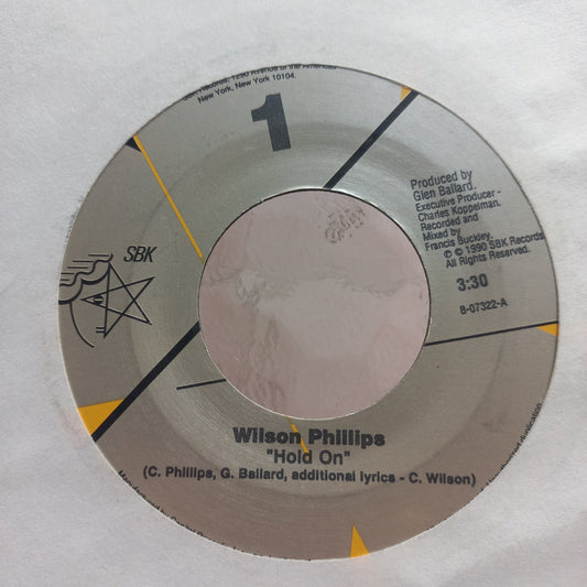 Wilson Philips Hold On Simple 7" 2da. Mano Usado Muy Bien + VG+