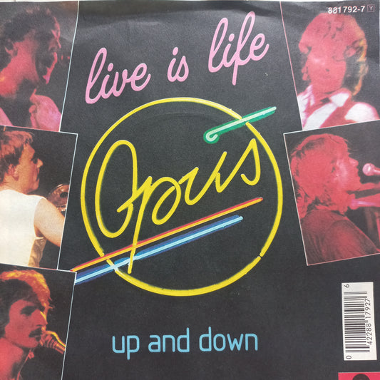 Opus Live is Life Simple 7" 2da. Mano Usado Muy Bien + VG+