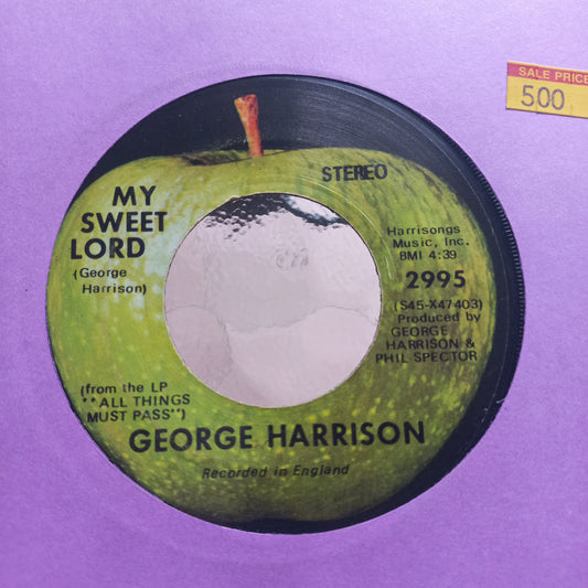George Harrison My Sweet Lord Simple 7" 2da. Mano Usado Muy Bien + VG+