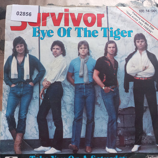Survivor The Eye of the Tiger Simple 7" 2da. Mano Usado Muy Bien + VG+